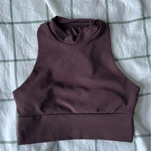 Brown Cropped tank / sports bra